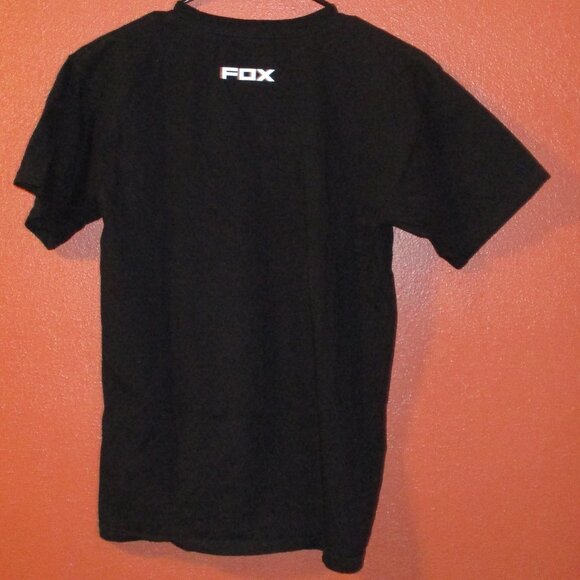 FOX Head Men Small Black White Graphic Motocross Racing Short Sleeve Shirt - Picture 3 of 5